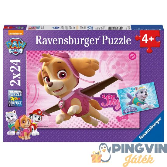 Ravensburger - Puzzle 2x24 db - Mancs Őrjárat, Skye és az Everes