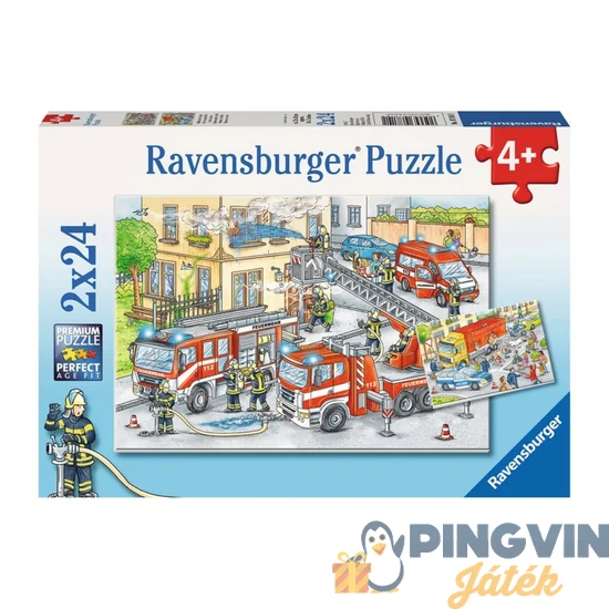 Ravensburger Puzzle 2x24 db - Tűzoltók 07814