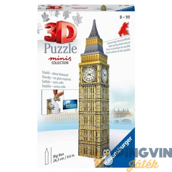 Ravensburger Puzzle 3D 54 db - Mini Big Ben 11246