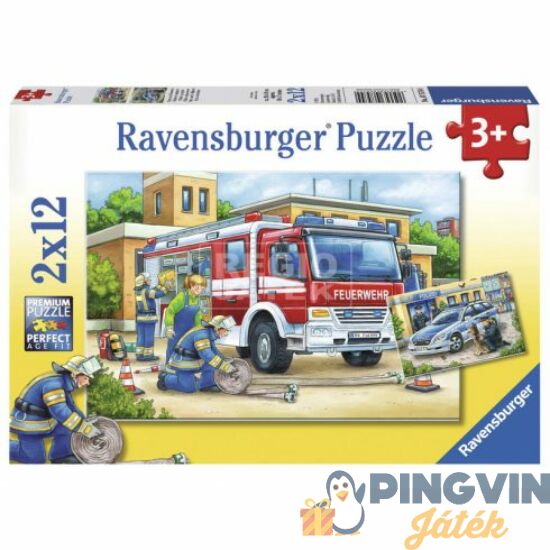 Ravensburger - Rendőrség és tűzoltóság 2x12db-os puzzle