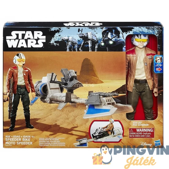 Star Wars - Poe Dameron figura Speeder Bike járművel B3918 - Hasbro