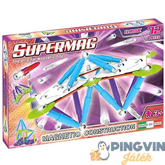 Supermag - Classic Trendy 72 db-os mágneses építőjáték (0405)