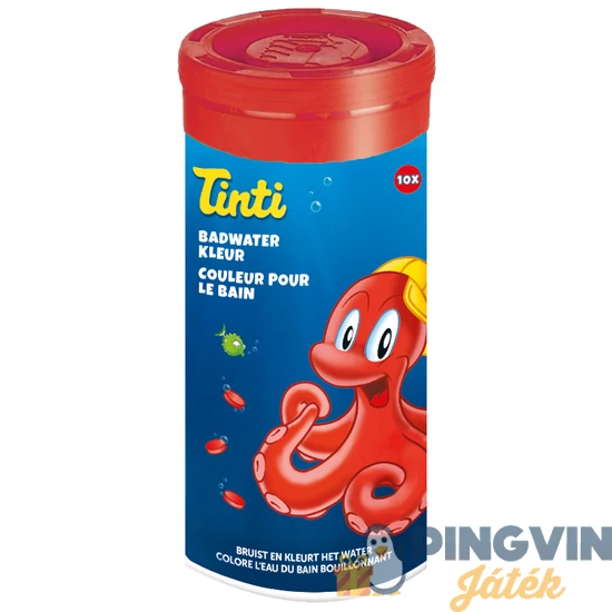 Tinti fürdővíz színező tabletta 10 darabos - piros