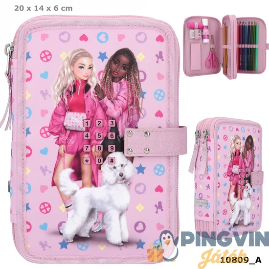 TopModel Bling Bling két emeletes töltött tolltartó számkóddal 0410809_A