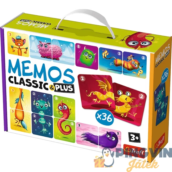 Trefl - Aranyos szörnyetegek Classic&Pluss memóriajáték