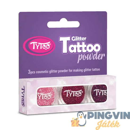 TyToo - Rózsaszín, mályva és sötét mályva színű csillámpor szett 3x2,5ml (CTPS0005)