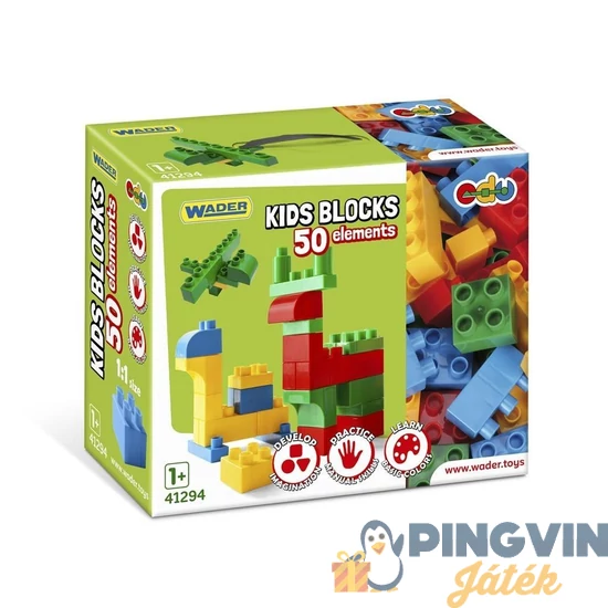 Wader Kids Blocks építőelemek 50db-os - 41294