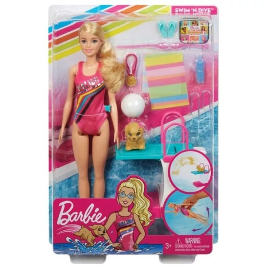 Mattel - Barbie Dreamhouse Adventures: Úszó baba kutyussal (GHK23)