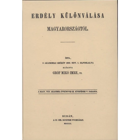 Erdély különválása Magyarországtól