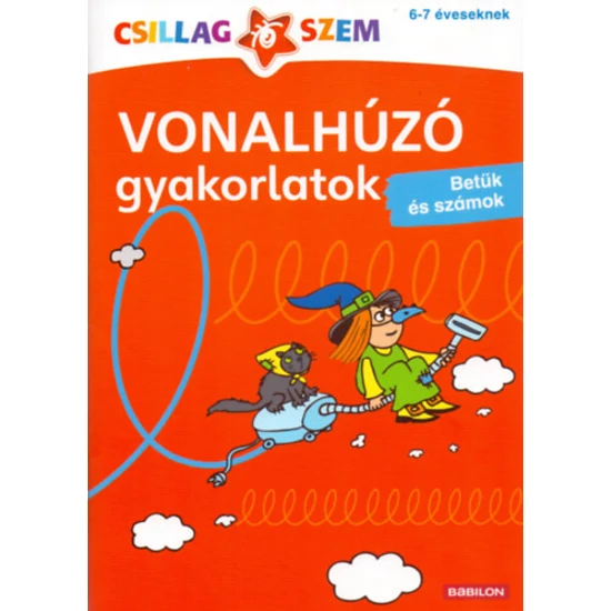 Vonalhúzó gyakorlatok - Betűk és számok - Piros