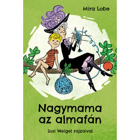 Nagymama az almafán