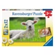 Ravensburger - Puzzle 2x12 db - Állatok a farmon 05718