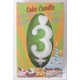 Cake candle - Fehér számgyertya 3-as