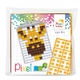 Pixel mini Zsiráf kulcstartó alaplap+3 szín